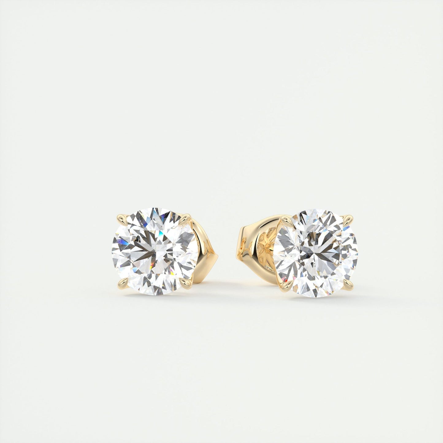 Moissanite 1.00 CT Round Diamond Stud Earring