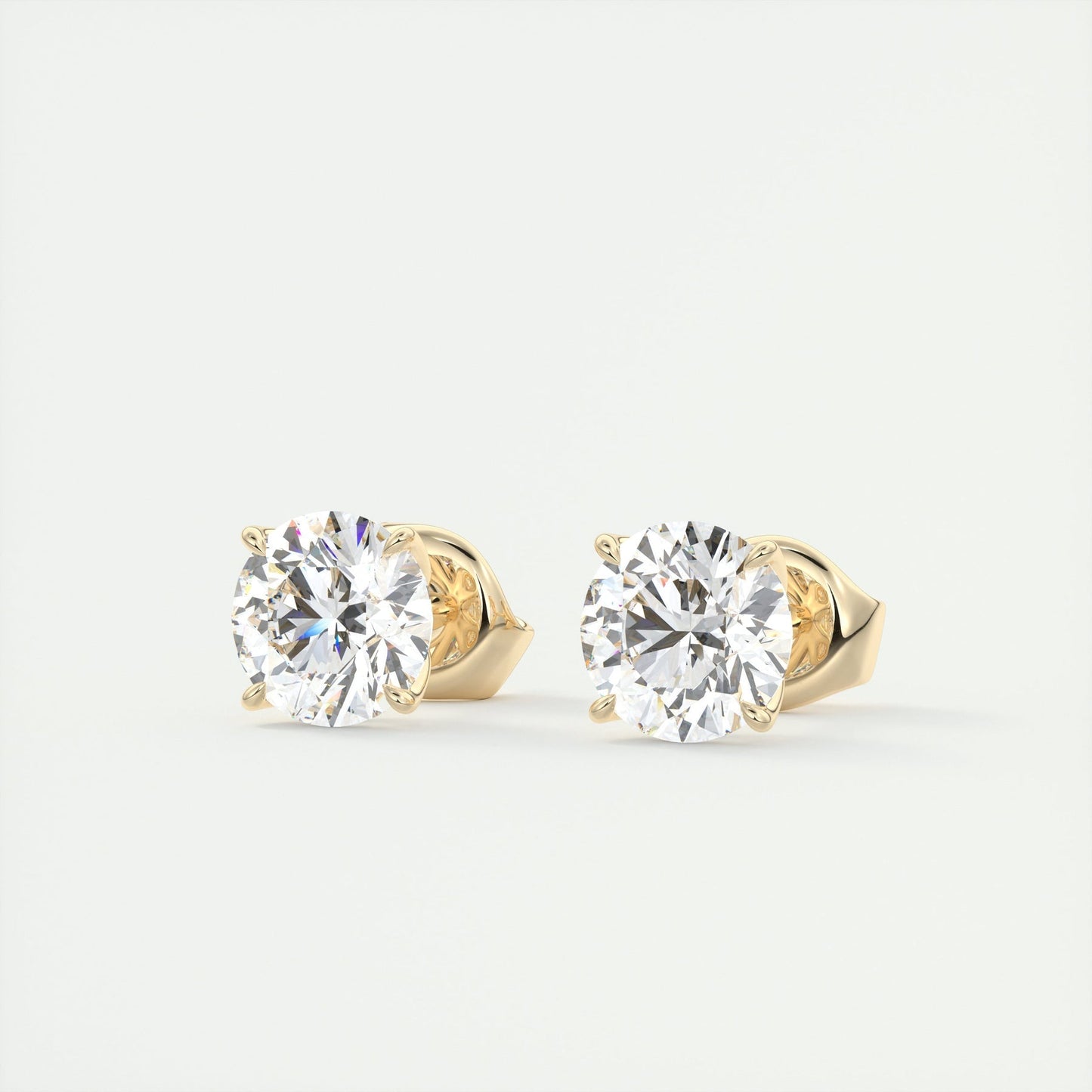 Moissanite 1.00 CT Round Diamond Stud Earring