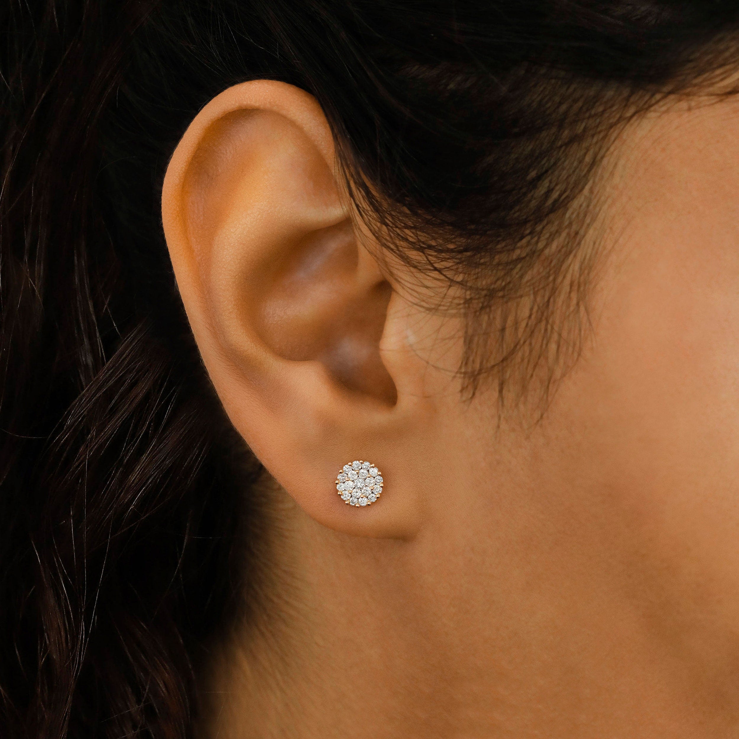 Moissanite 2.0CT Round Diamond Fashion Earring