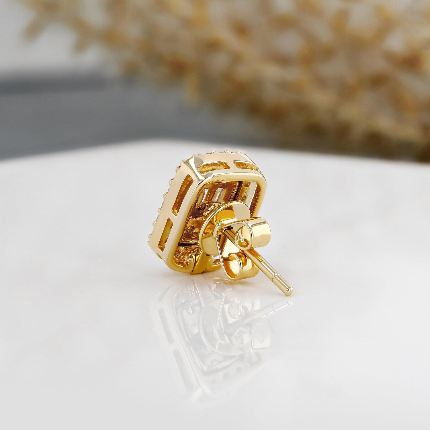 Moissanite 0.93CT ronde en baguette diamant mode oorbel