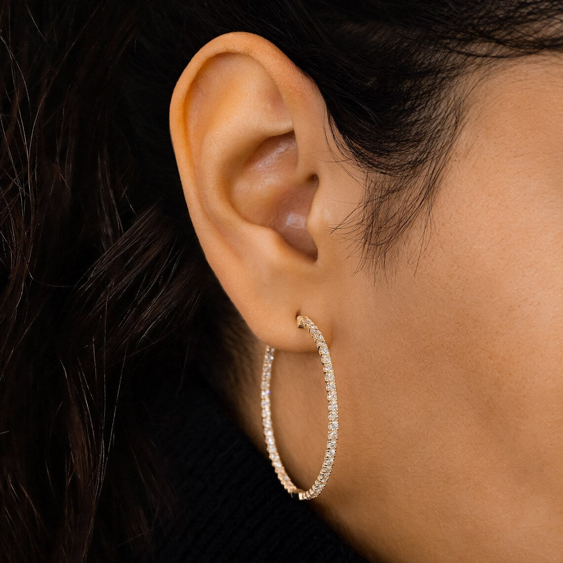 Moissanite 2.66CT ronde diamant oorbel