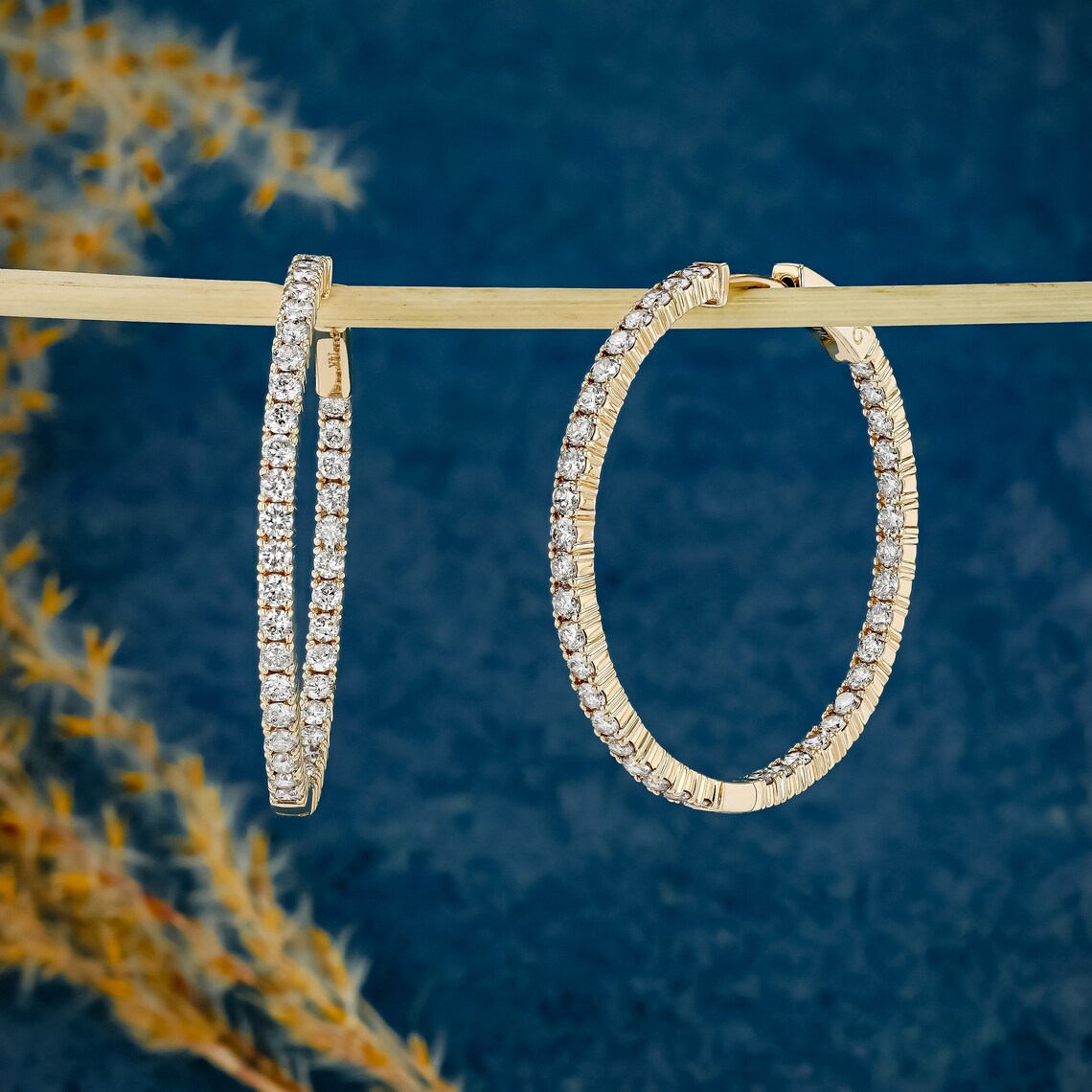 Moissanite 2.66CT ronde diamant oorbel