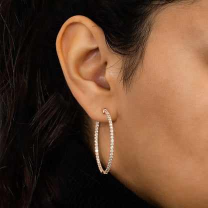 Moissanite 2.66CT ronde diamant oorbel