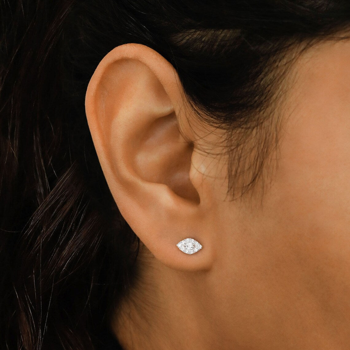 Moissanite 0.20CT Round Diamond Fashion Earring