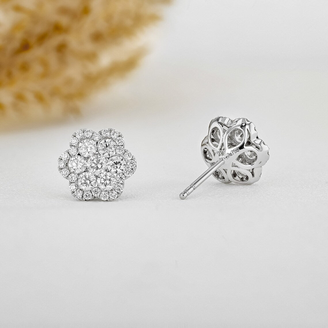 Moissanite 1.22CT Round Diamond Fashion Earring