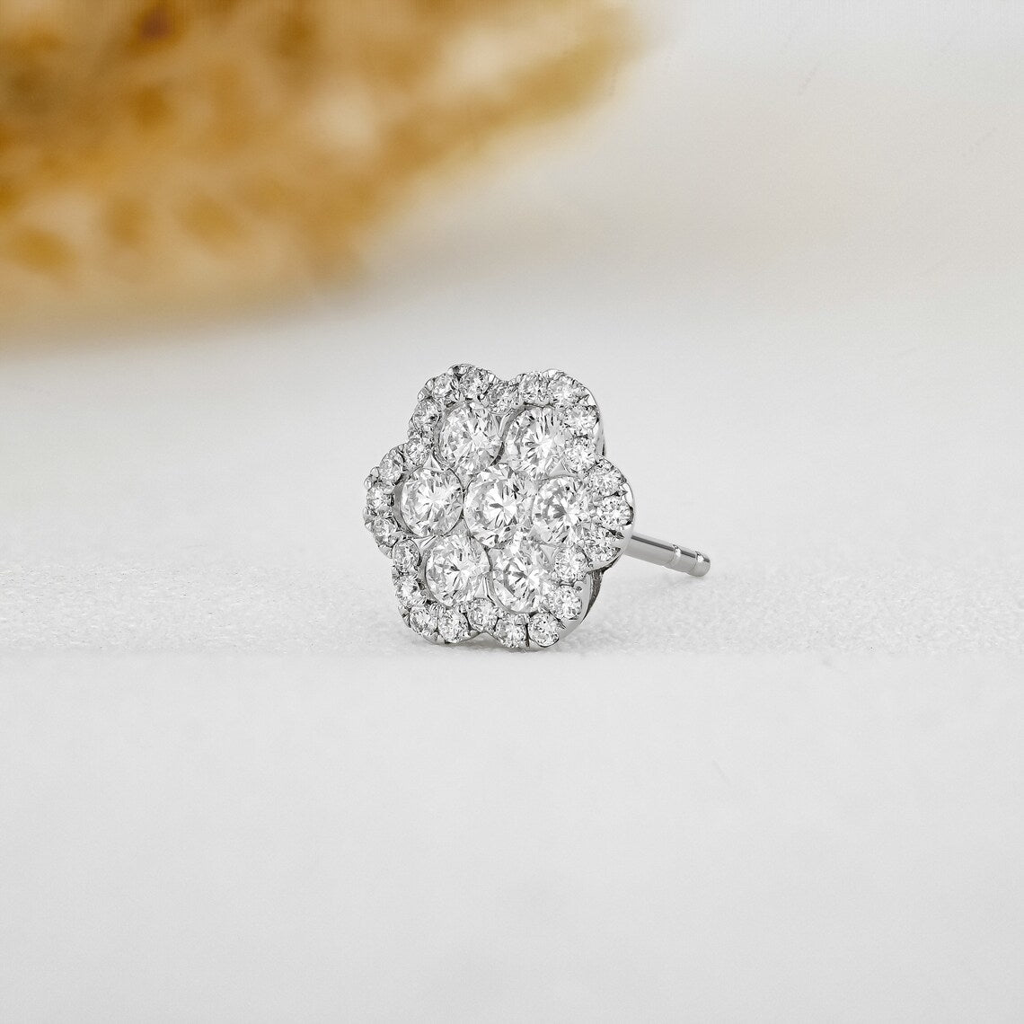 Moissanite 1.22CT ronde diamant mode oorbel