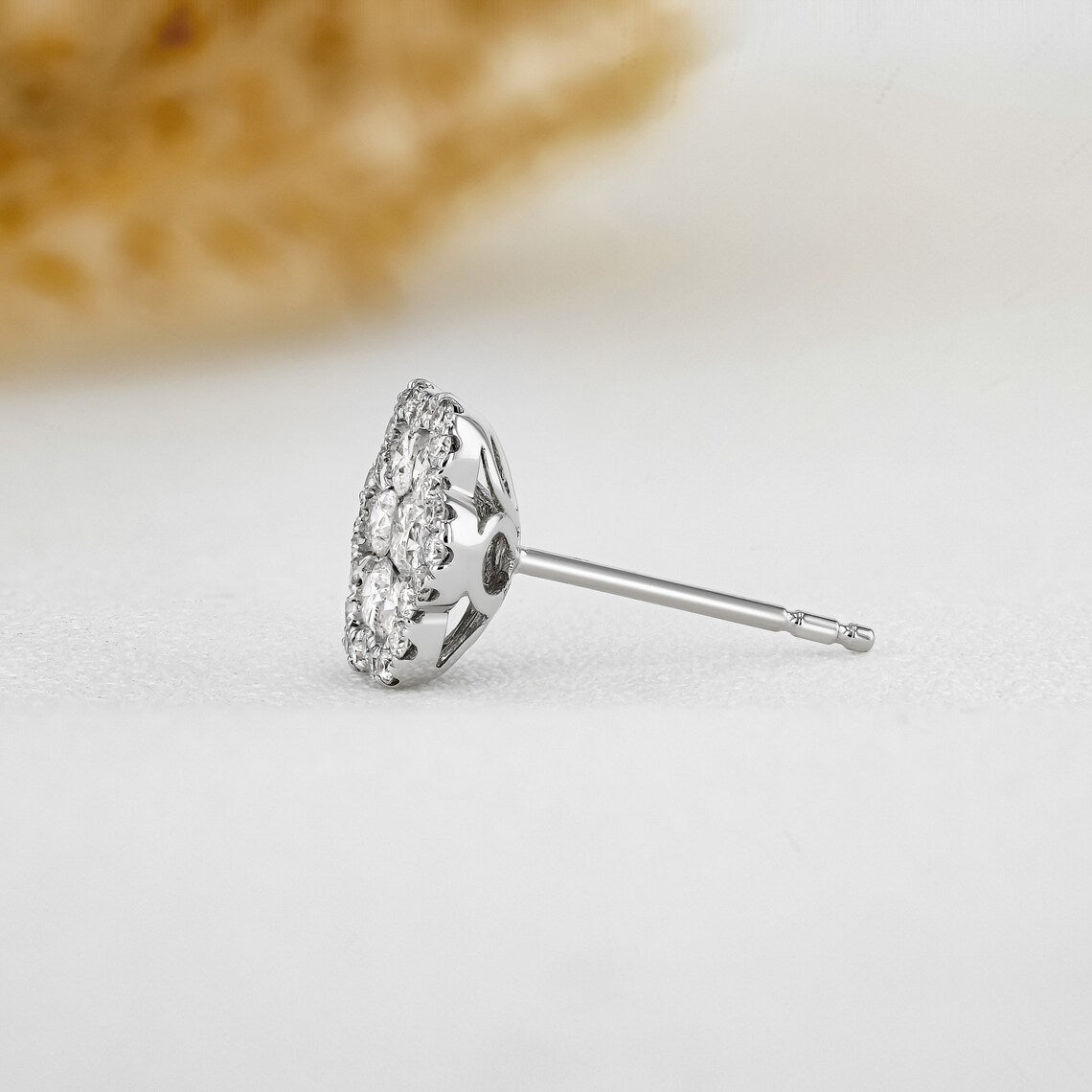 Moissanite 1.22CT Round Diamond Fashion Earring