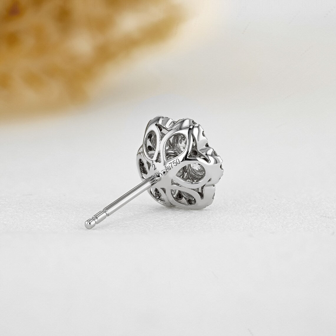 Moissanite 1.22CT ronde diamant mode oorbel