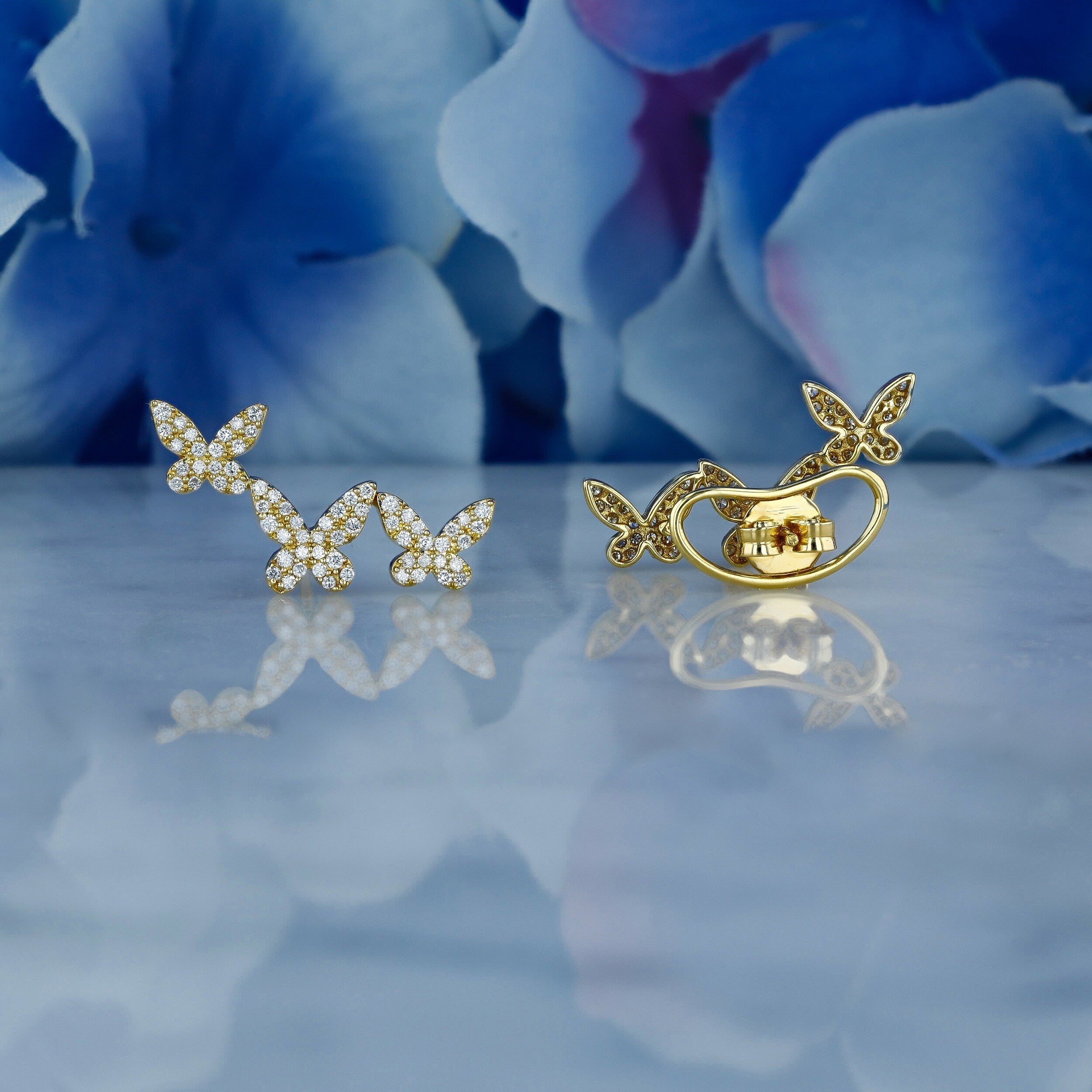 Moissanite 0.56CT ronde diamant mode oorbel