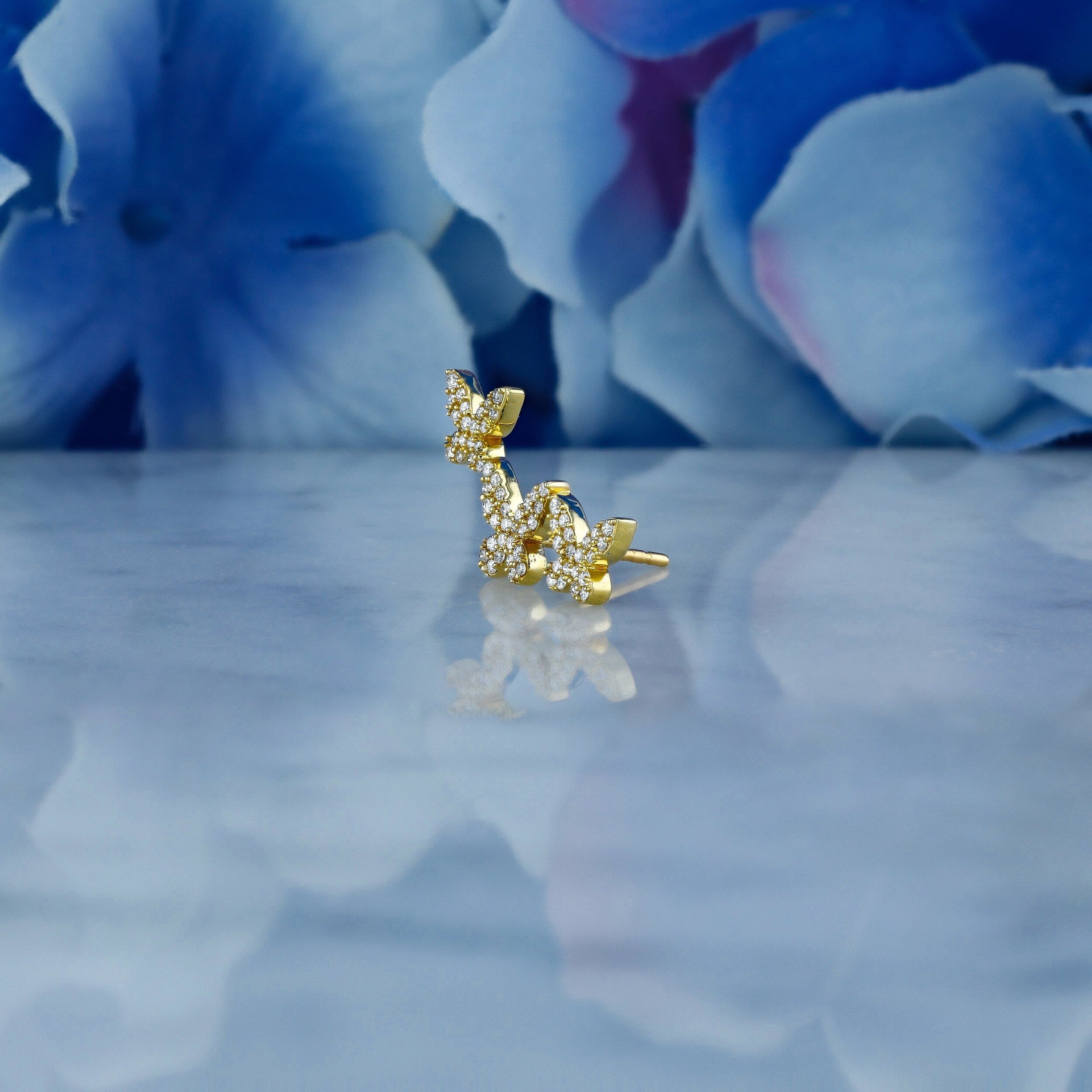 Moissanite 0.56CT ronde diamant mode oorbel