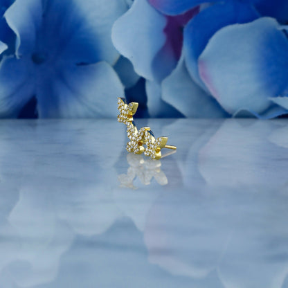 Moissanite 0.56CT ronde diamant mode oorbel