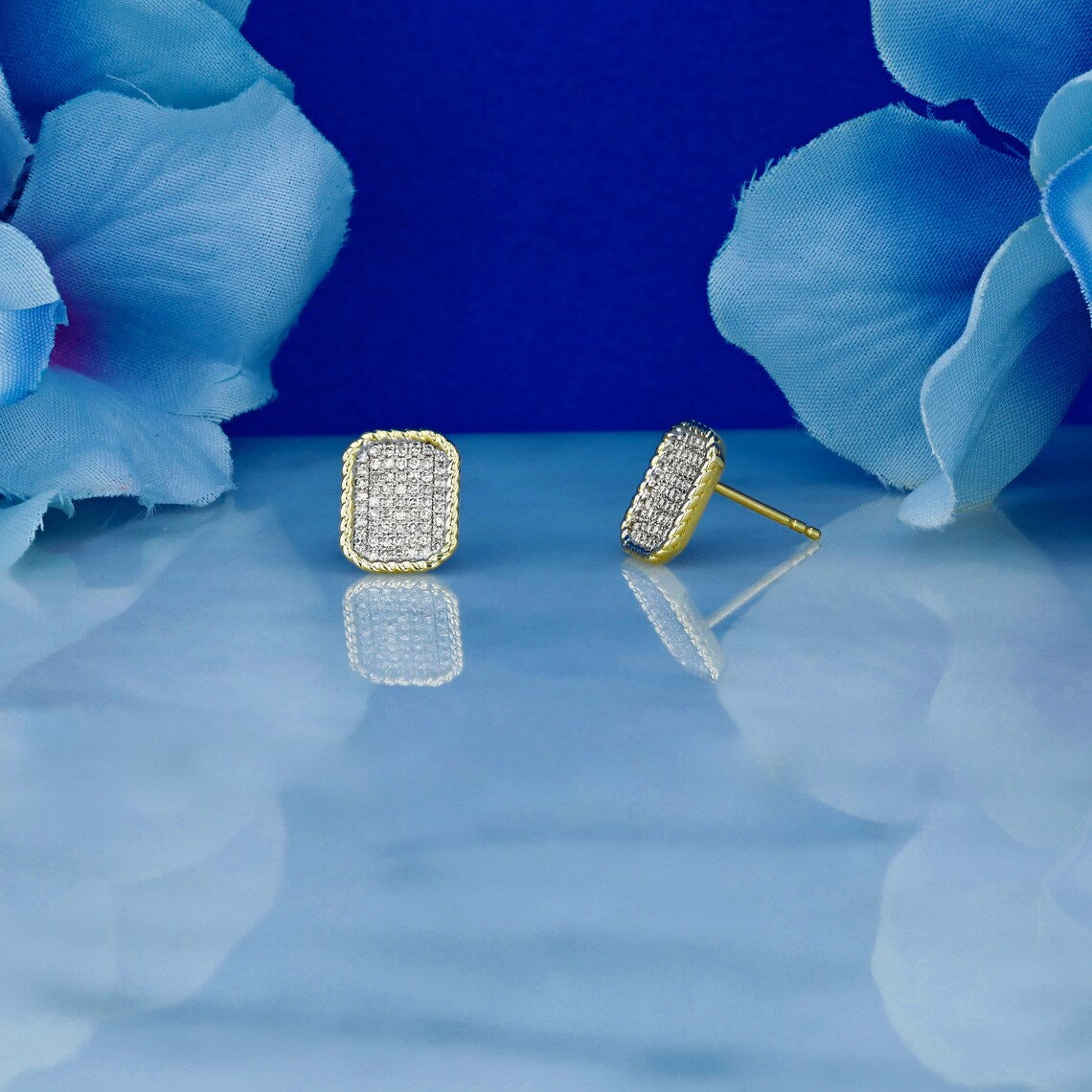 Moissanite 0.37CT ronde diamant mode oorbel