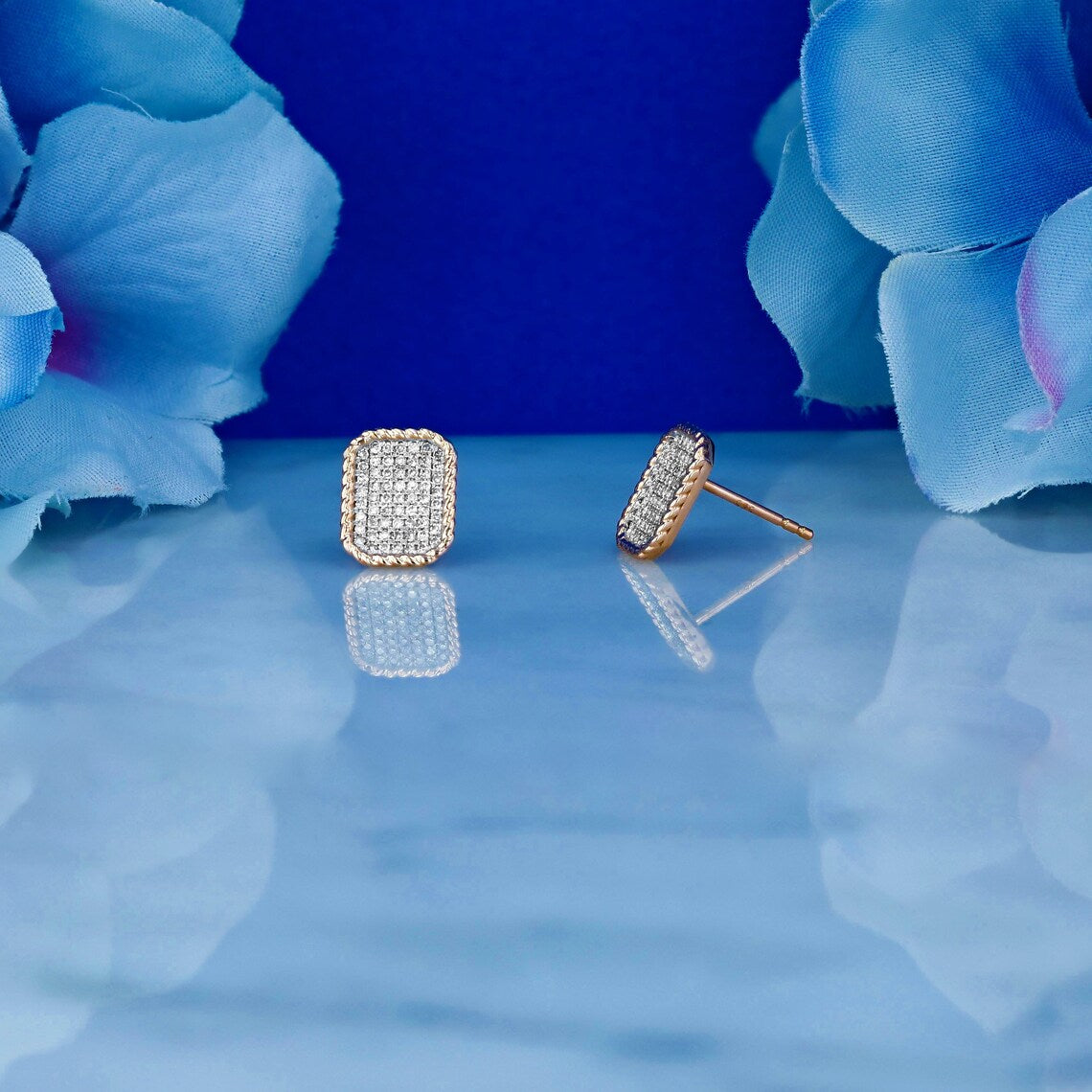 Moissanite 0.37CT ronde diamant mode oorbel