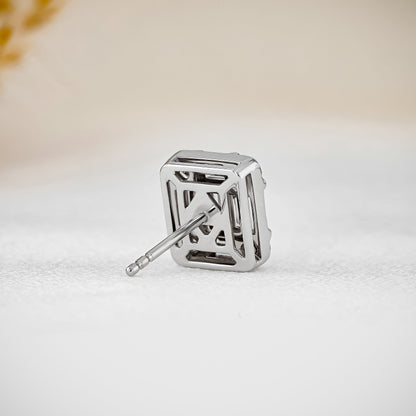 Moissanite 0.99CT ronde en baguette diamant mode oorbel