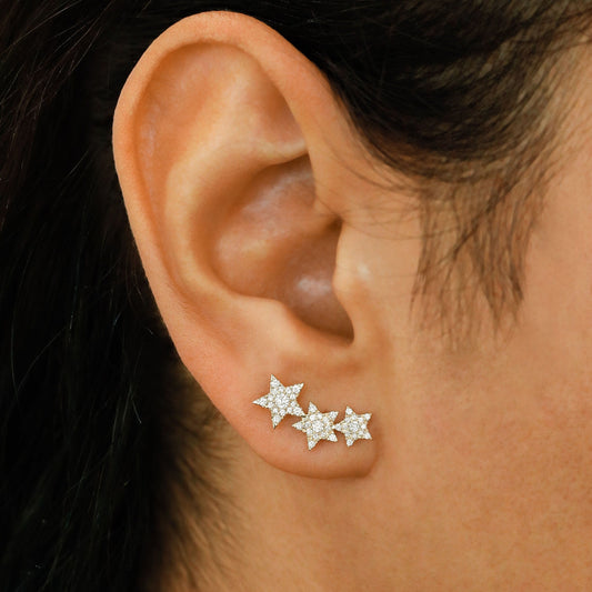 Moissanite 0.45CT Round Diamond Fashion Earring