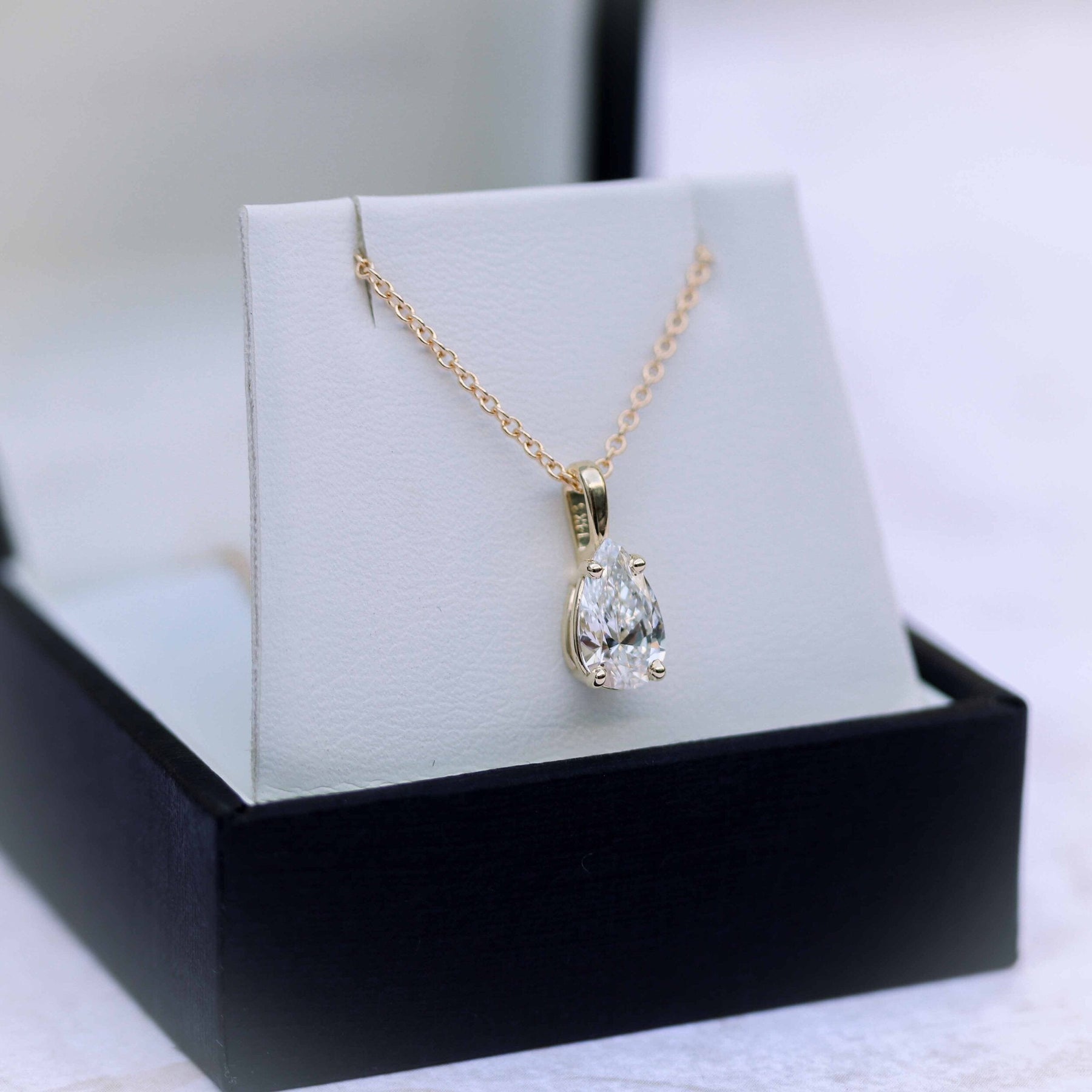 Moissanite 0.20CT Pear Diamond Necklace