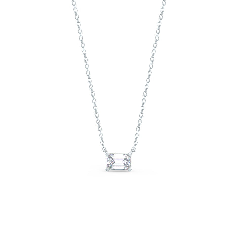 Moissanite 0.25CT Emerald Diamond Necklace