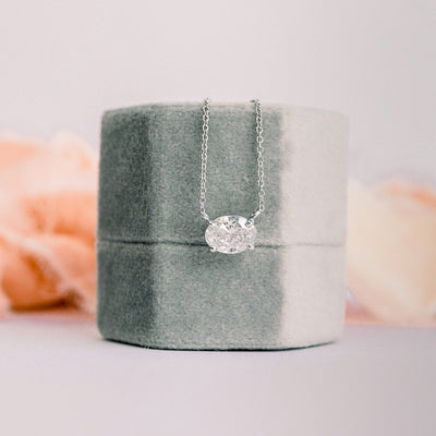 Moissanite 0.25CT Oval Diamond Necklace