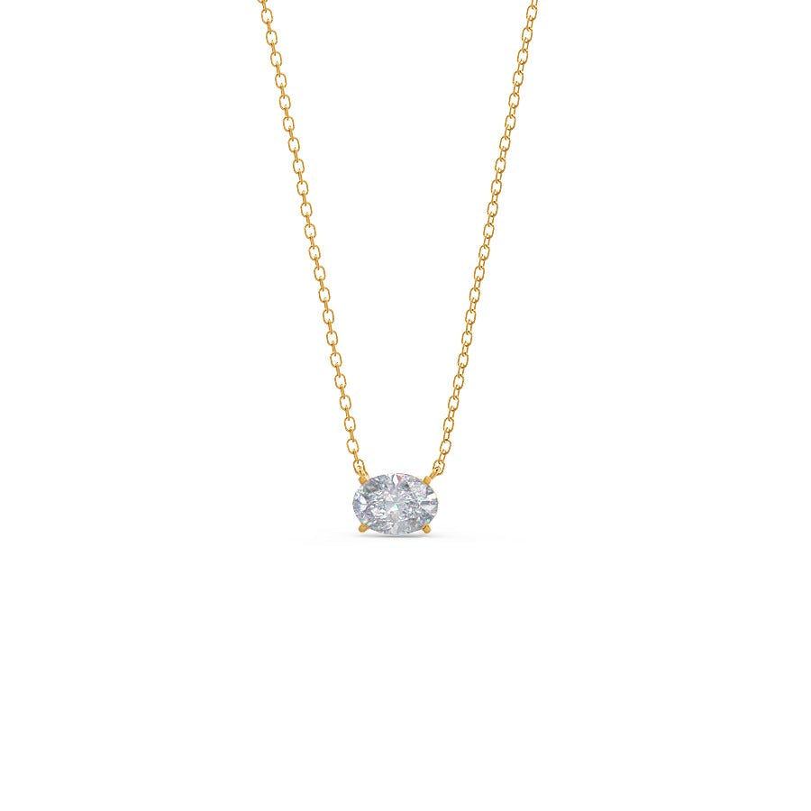 Moissanite 0.25CT Oval Diamond Necklace