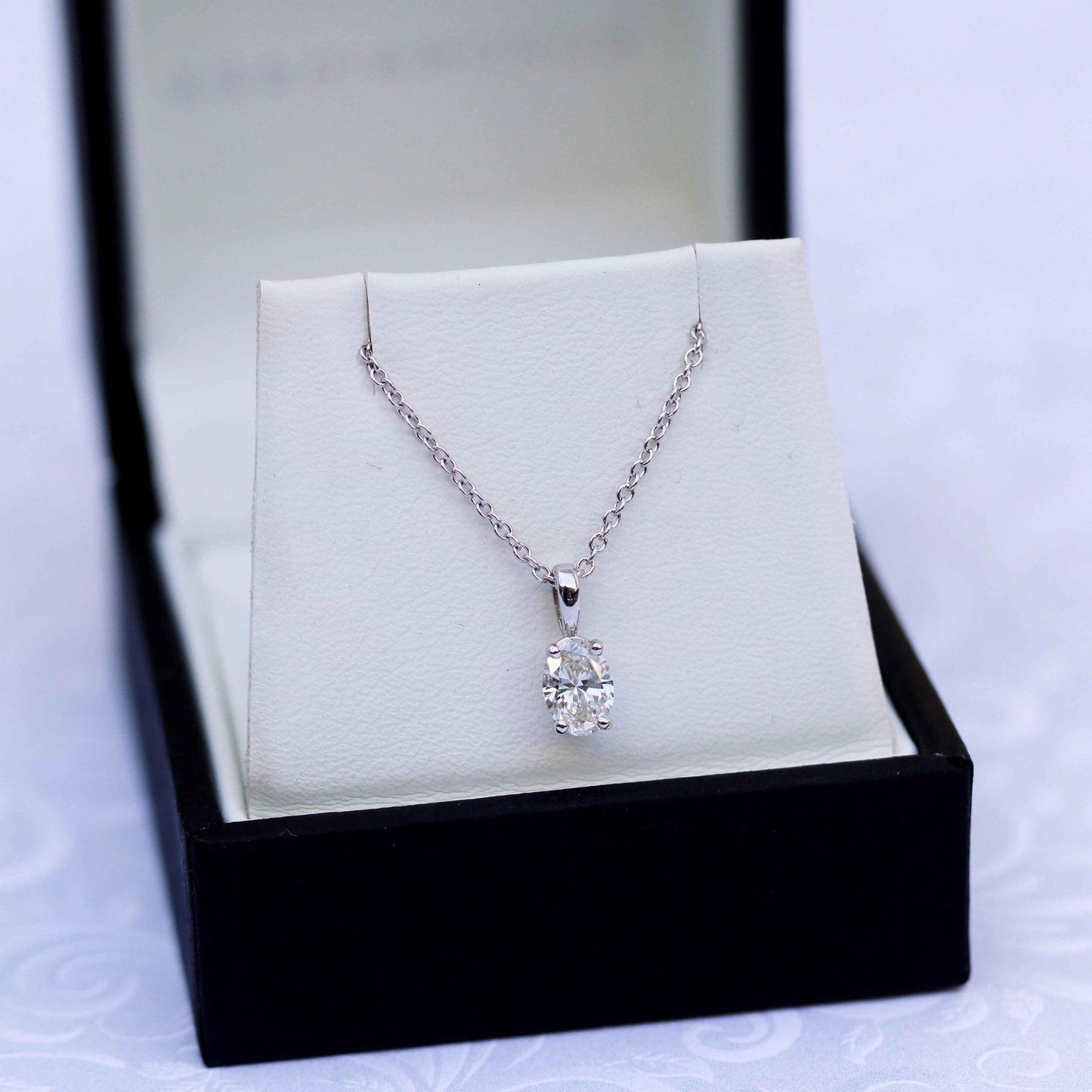 Moissanite 0.25CT Oval Diamond Necklace