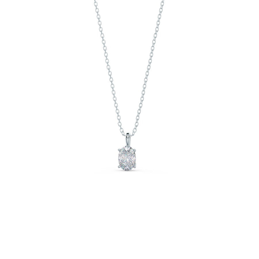 Moissanite 0.25CT Oval Diamond Necklace