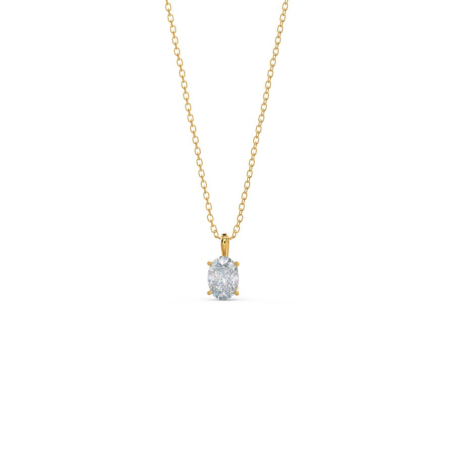 Moissanite 0.25CT Oval Diamond Necklace