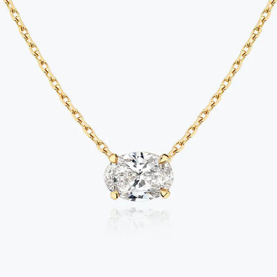 Moissanite 0.25CT Oval Diamond Necklace