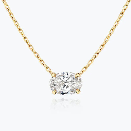 Moissanite 0.25CT Oval Diamond Necklace