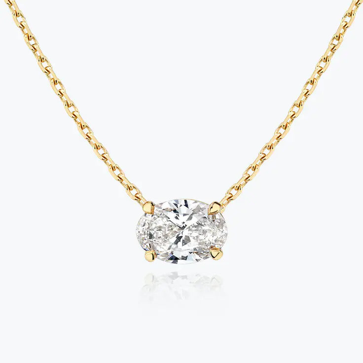 Moissanite 0.25CT Oval Diamond Necklace