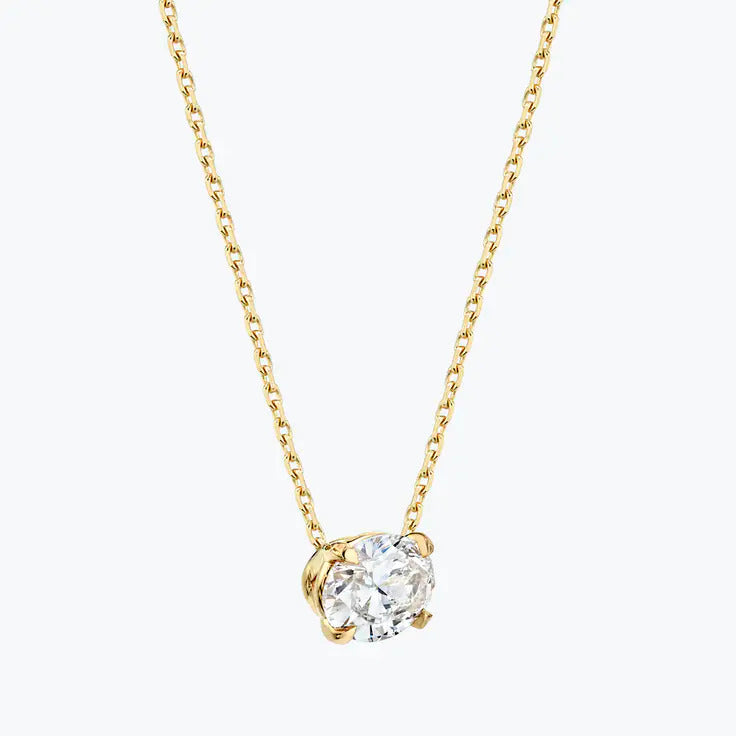 Moissanite 0.25CT Oval Diamond Necklace