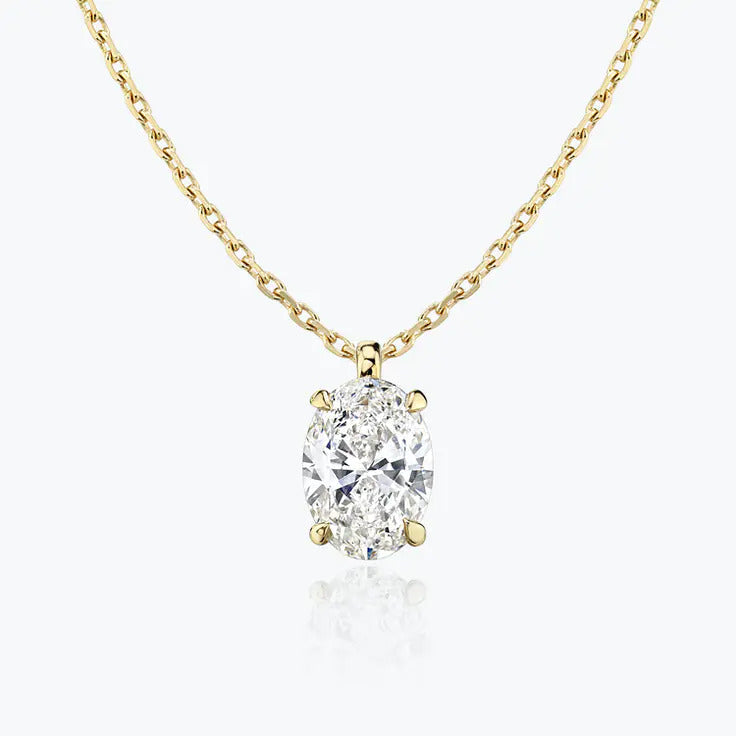 Moissanite 0.25CT Oval Diamond Necklace