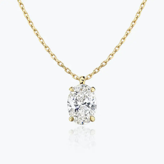 Moissanite 0.25CT Oval Diamond Necklace