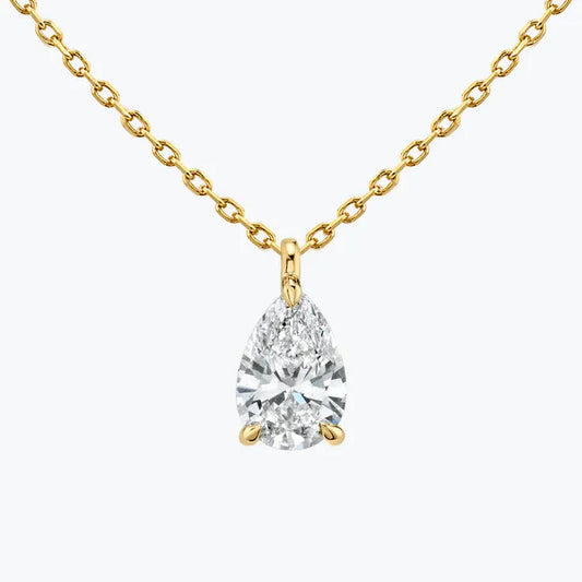 Moissanite 0.25CT Pear Diamond Necklace