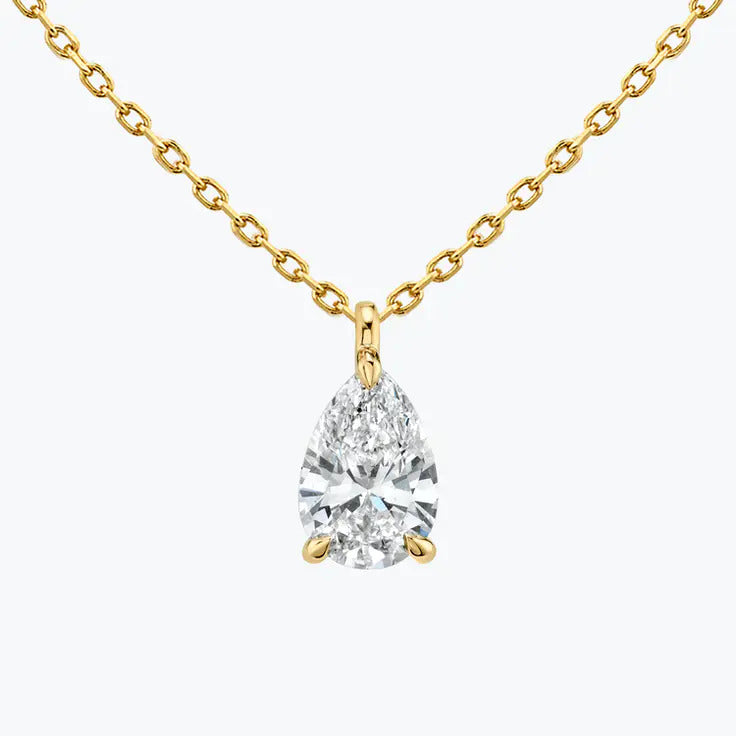 Moissanite 0.25CT Pear Diamond Necklace