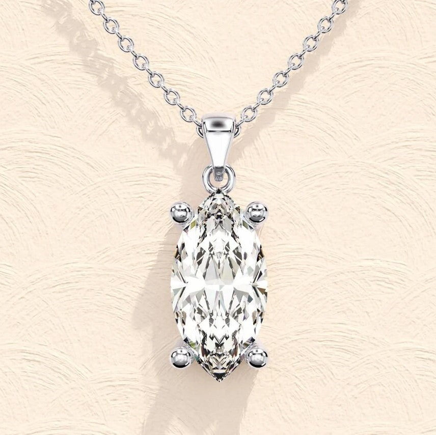 Moissanite 0.25CT Marquise Diamond Necklace