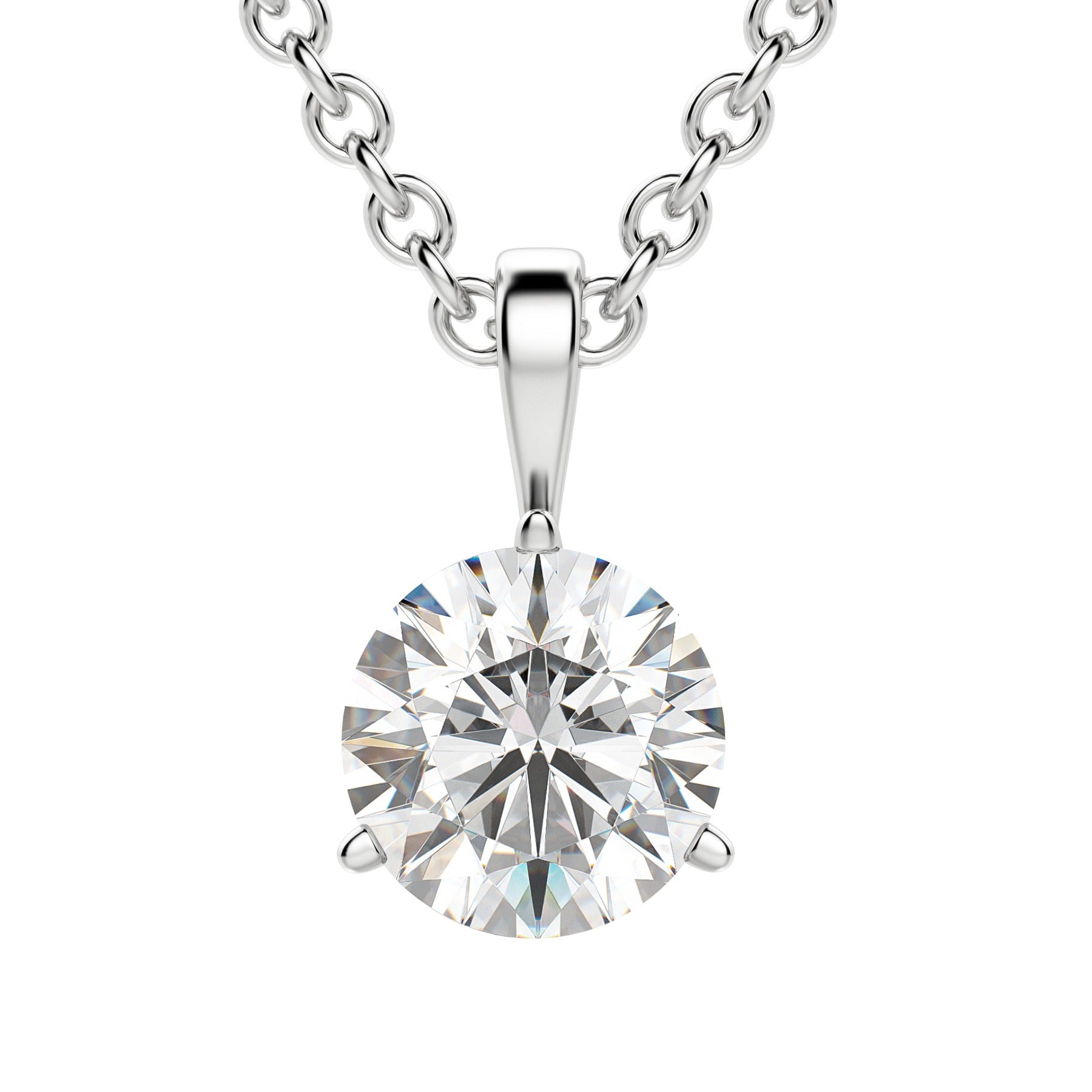 Moissanite 0.25CT Round Diamond Necklace