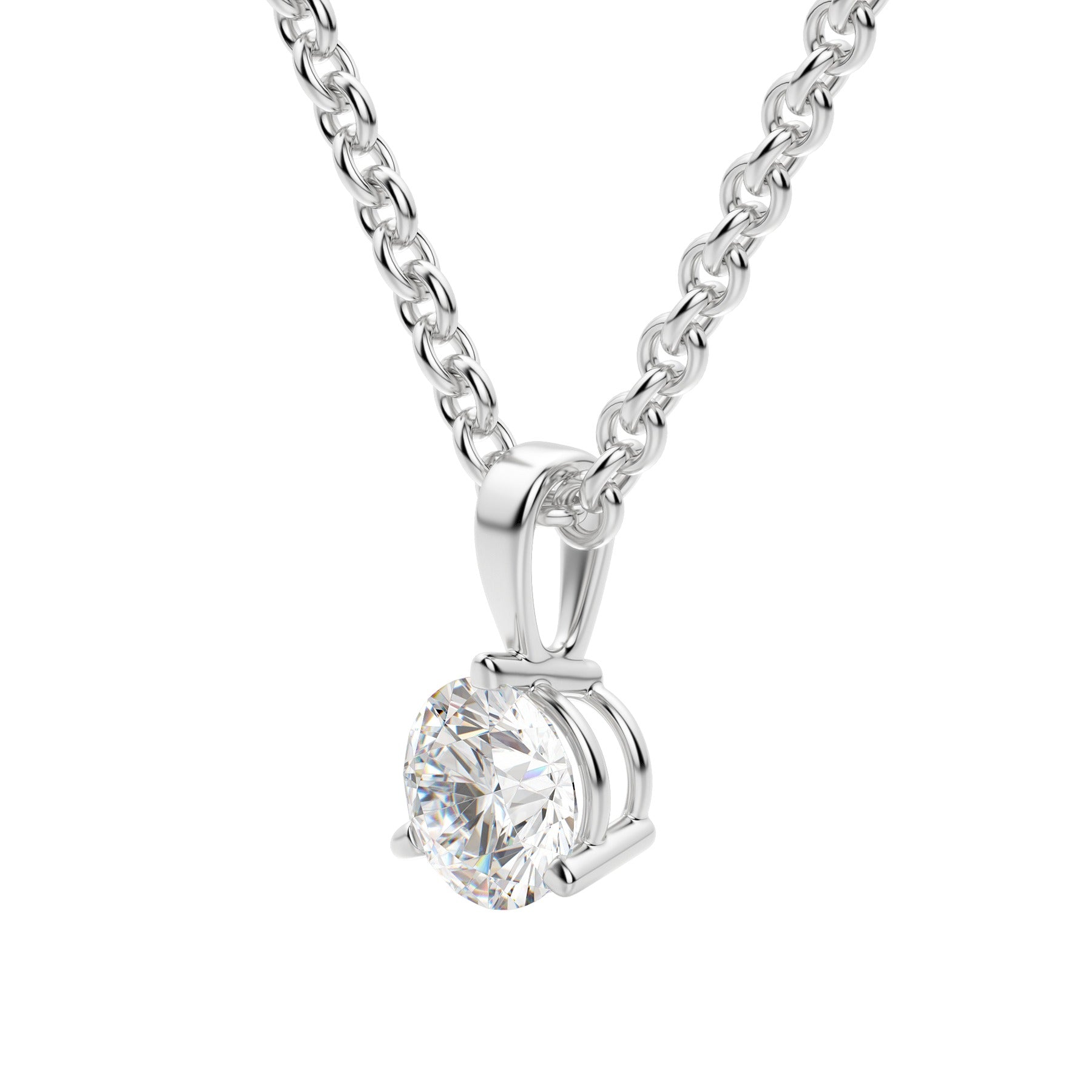 Moissanite 0.25CT Round Diamond Necklace