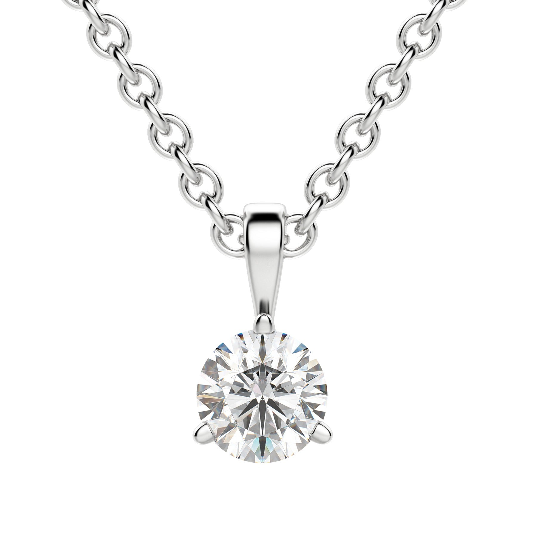 Moissanite 0.25CT Round Diamond Necklace