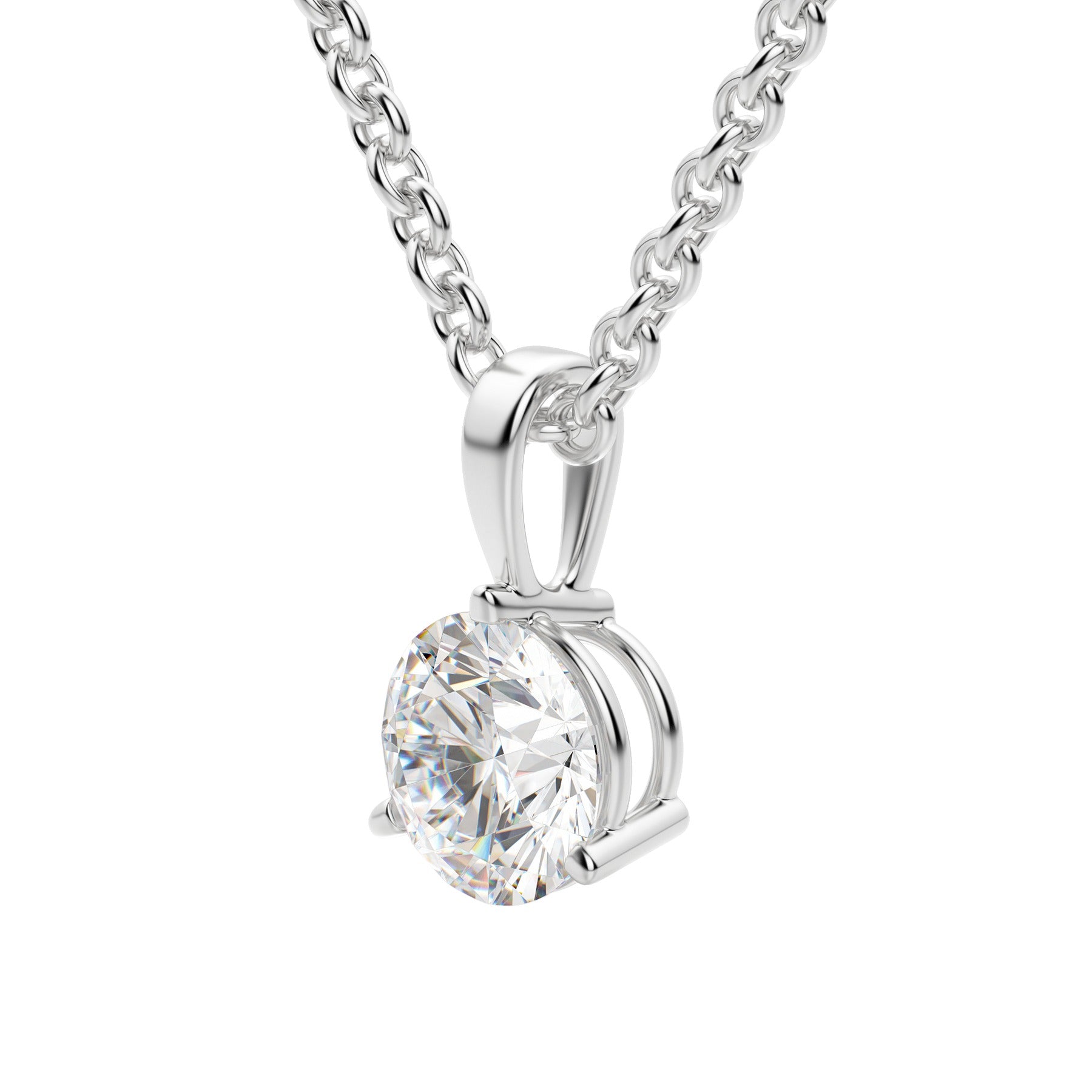 Moissanite 0.25CT Round Diamond Necklace