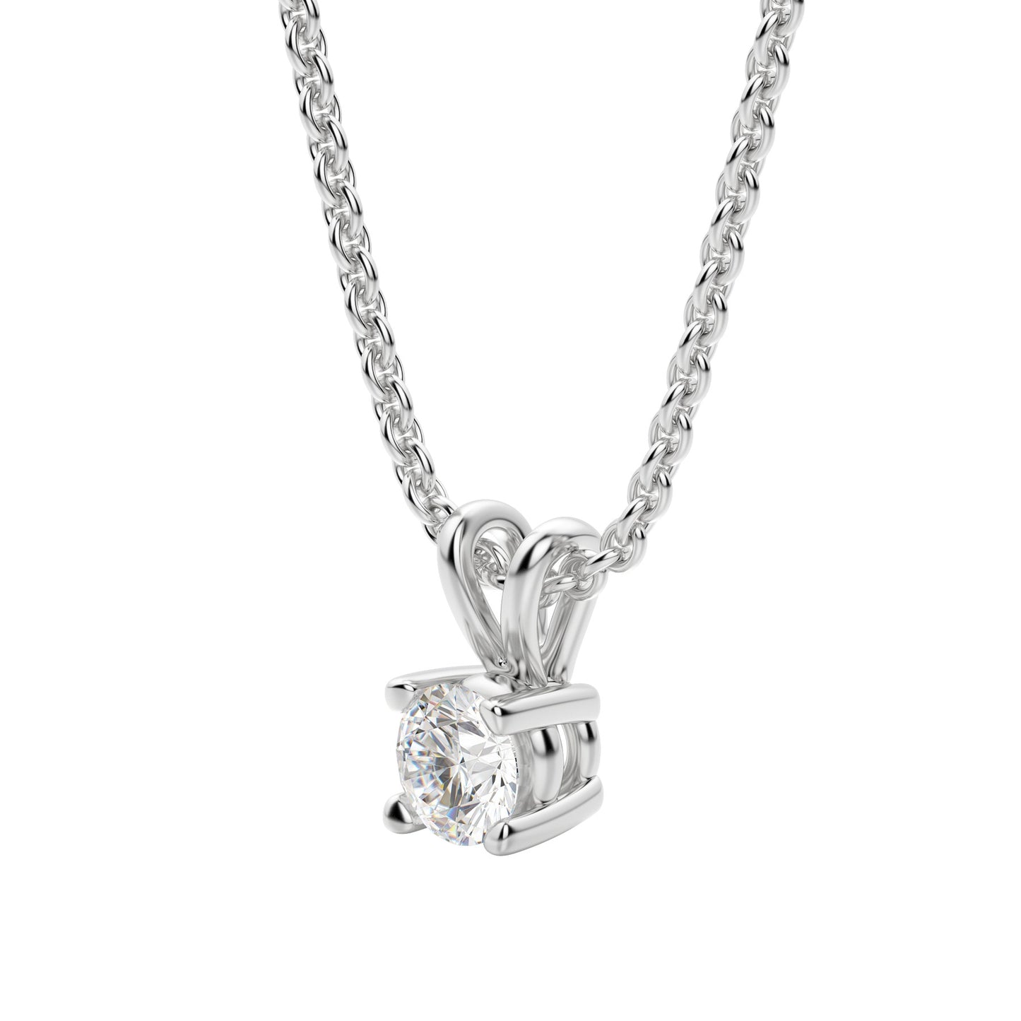 Moissanite 0.25CT Round Diamond Necklace