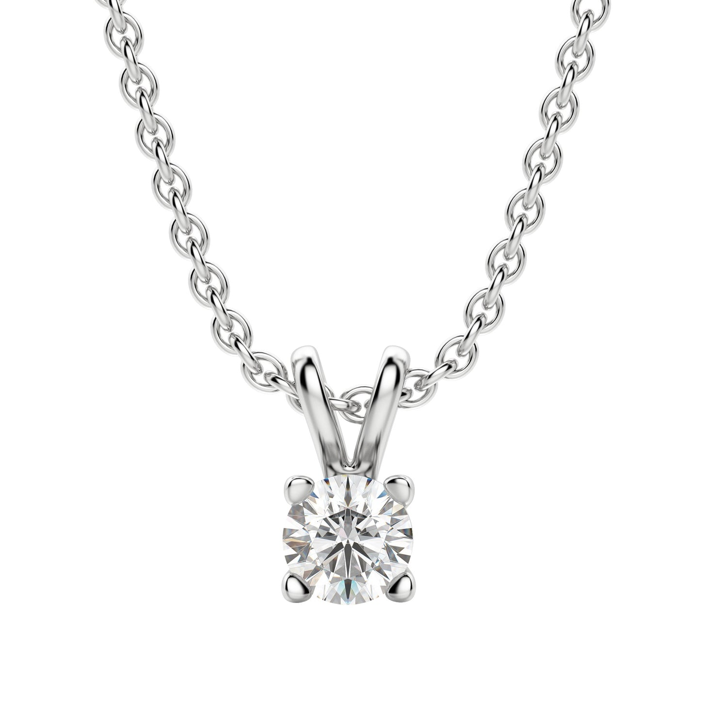 Moissanite 0.25CT Round Diamond Necklace