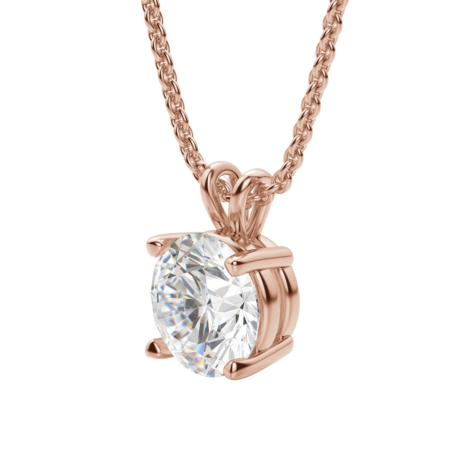 Moissanite 0.25CT Round Diamond Necklace