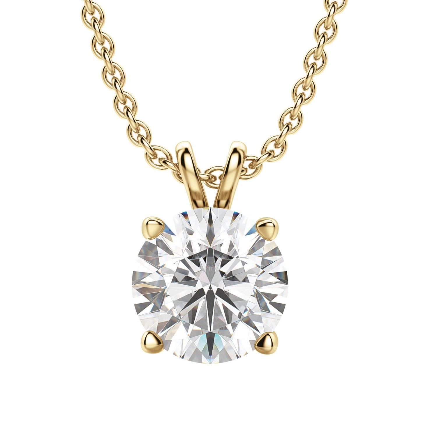 Moissanite 0.25CT Round Diamond Necklace