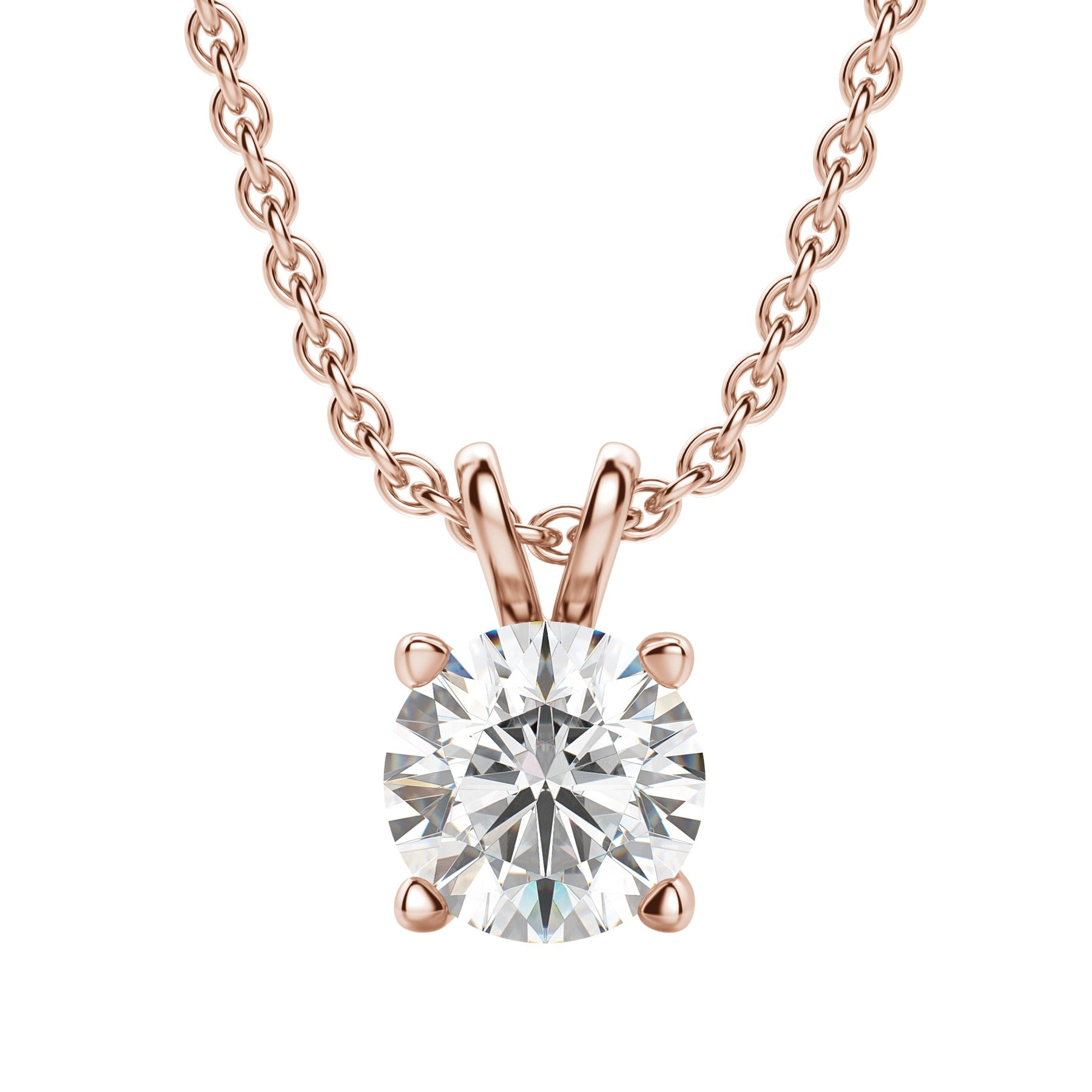 Moissanite 0.25CT Round Diamond Necklace