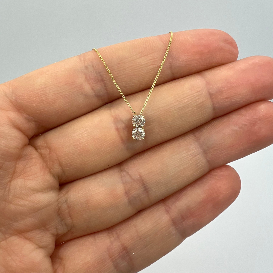 Moissanite 1.0CT Round Diamond Necklace