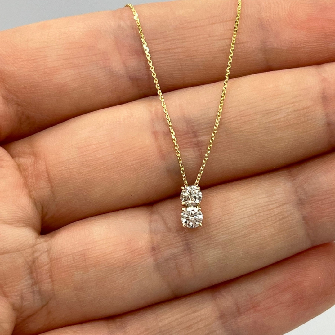 Moissanite 1.0CT Round Diamond Necklace