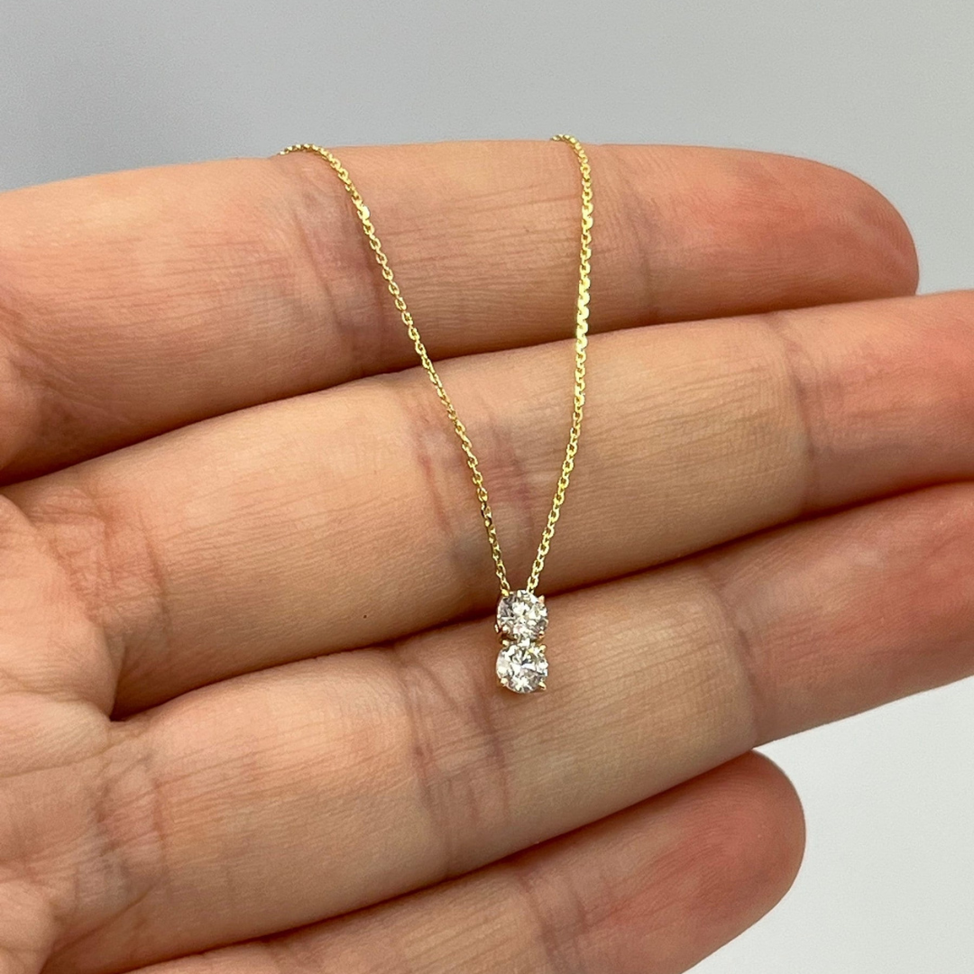 Moissanite 1.0CT Round Diamond Necklace