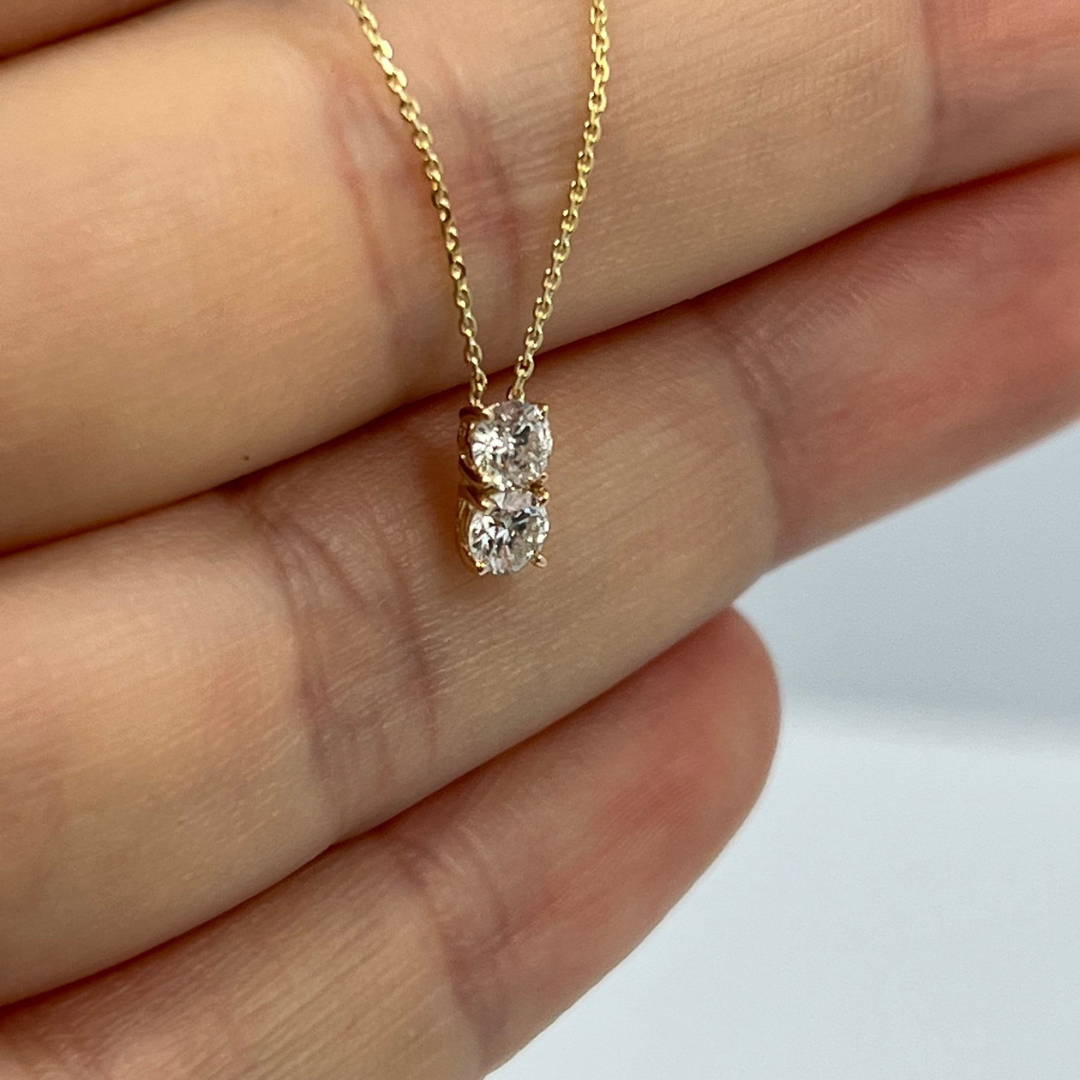 Moissanite 1.0CT Round Diamond Necklace