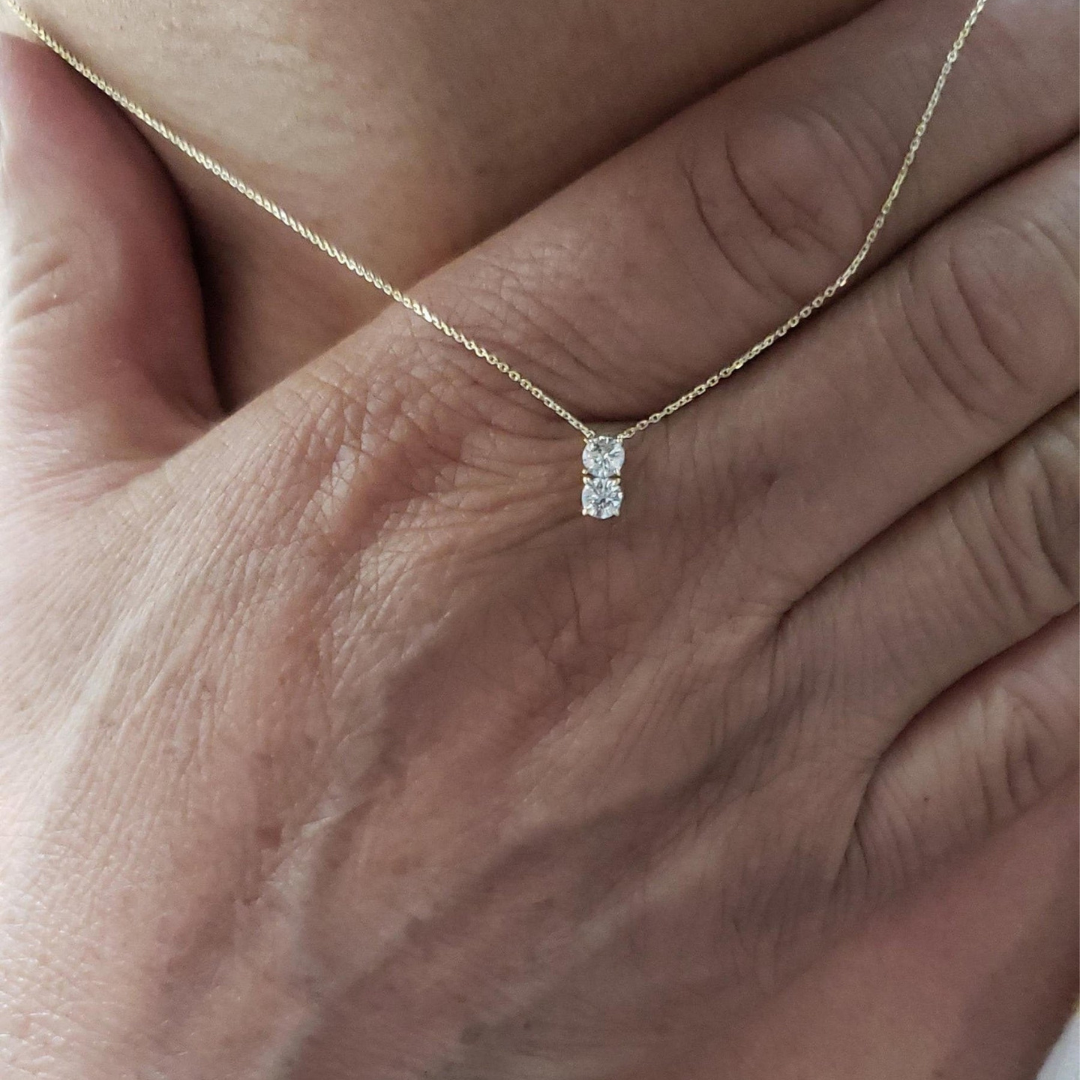 Moissanite 1.0CT Round Diamond Necklace