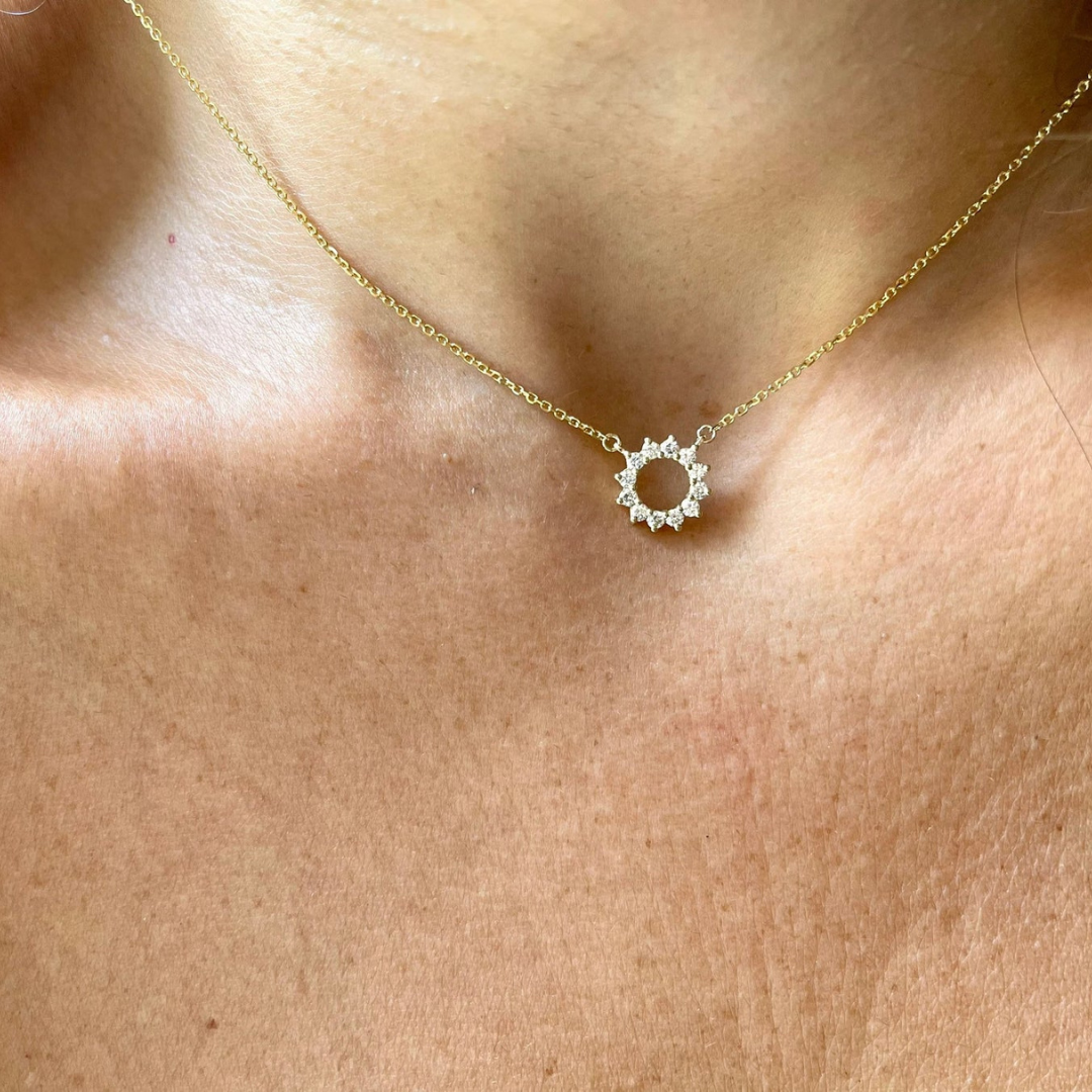 Moissanite 0.25CT Round Diamond Necklace